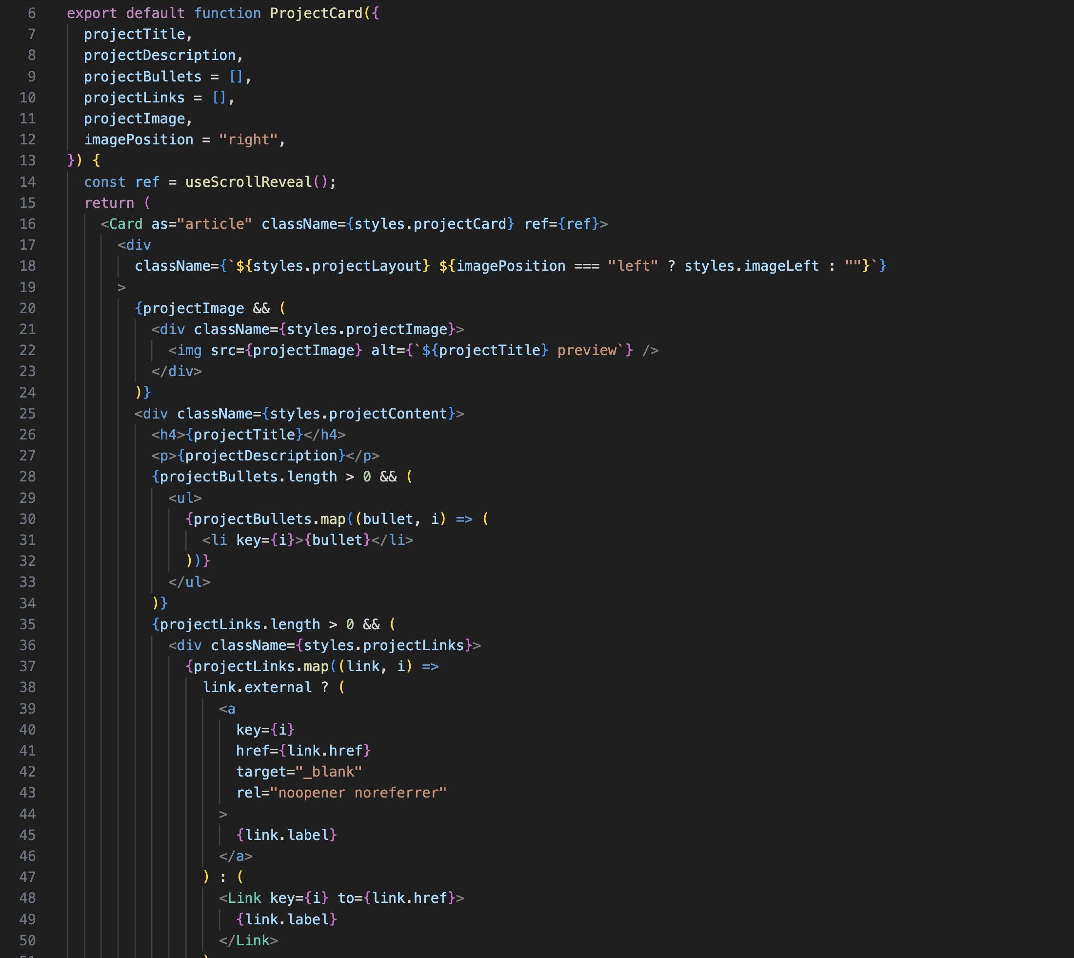 This portfolio site preview